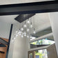 Modern Raindrop Rectangle Chandelier-Meet Lighting