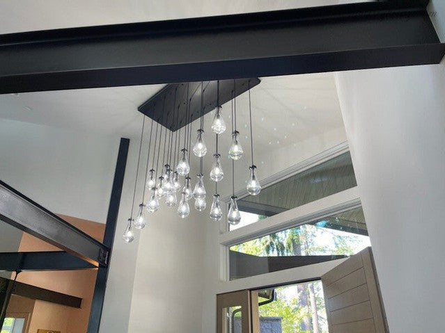 Modern Raindrop Rectangle Chandelier-MEET LIGHTING