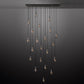 Modern Raindrop Rectangle Crystal Chandelier 72" For Dinning Room Kitchen-Meet Lighting