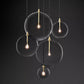 Modern Round Glass Globe Cluster Chandelier 28"-Meet Lighting