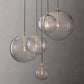 Modern Round Glass Globe Cluster Chandelier 28"-Meet Lighting