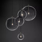 Modern Round Glass Globe Cluster Chandelier 28"-Meet Lighting