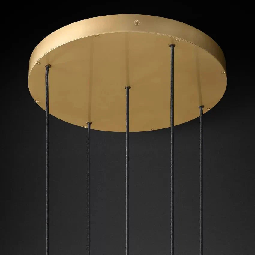 Modern Round Glass Globe Cluster Chandelier 28"-MEET LIGHTING