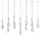 Modern Soltaire 37" Linear Chandelier-Meet Lighting