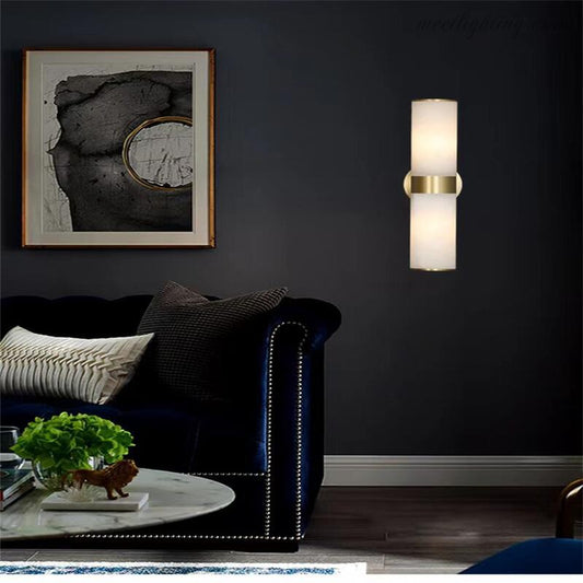 Modern Sutton Linear Alabaster Wall Sconce-Meet Lighting