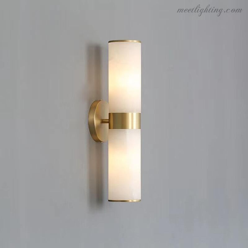 Modern Sutton Linear Alabaster Wall Sconce-Meet Lighting