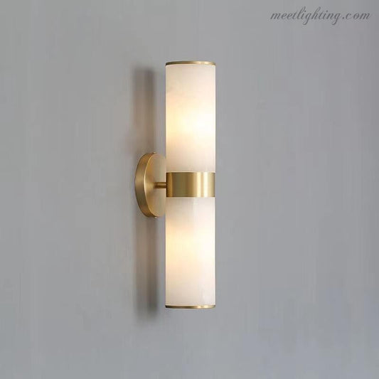 Modern Sutton Linear Alabaster Wall Sconce-Meet Lighting