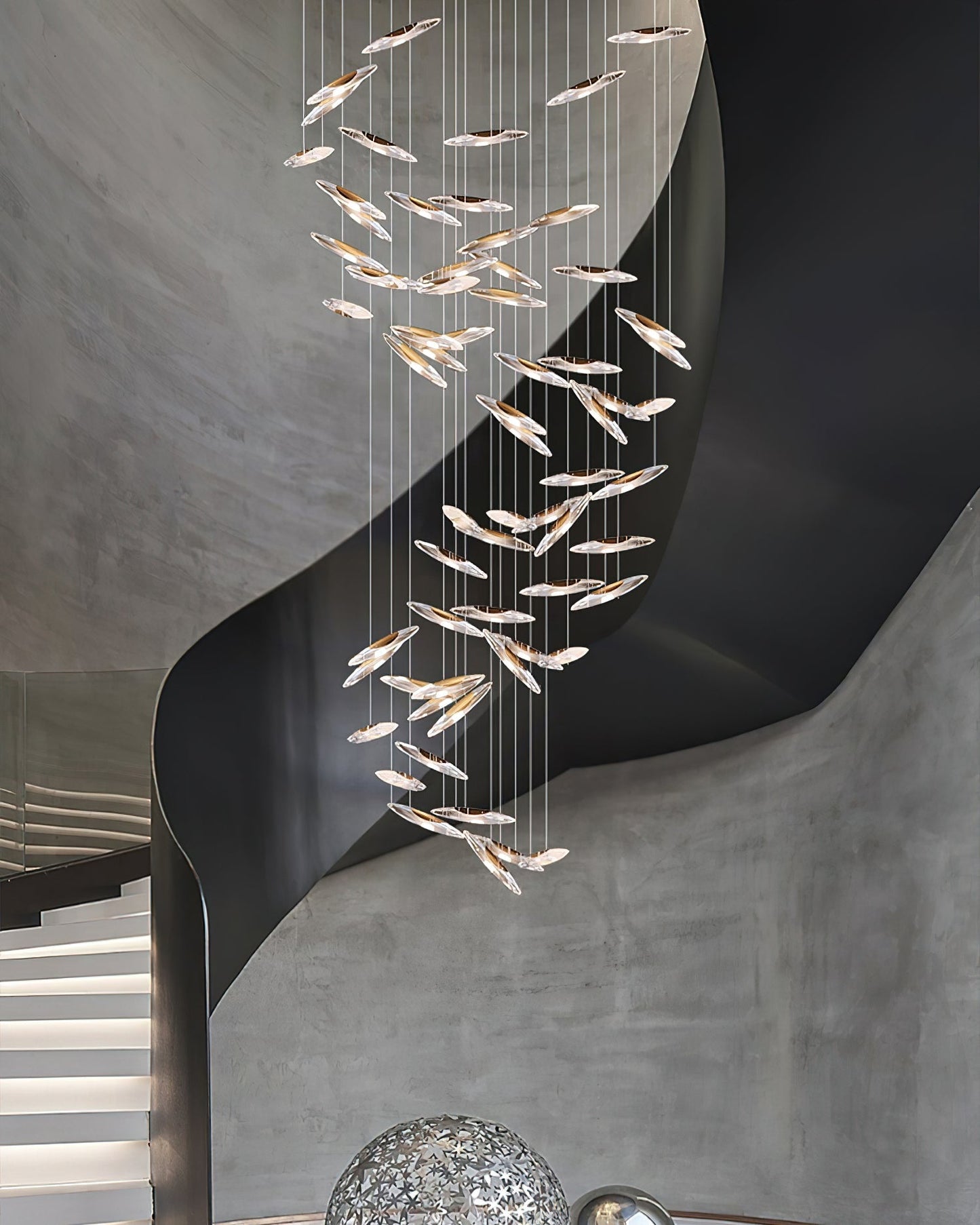 Modern Whispers Chandelier-Meet Lighting