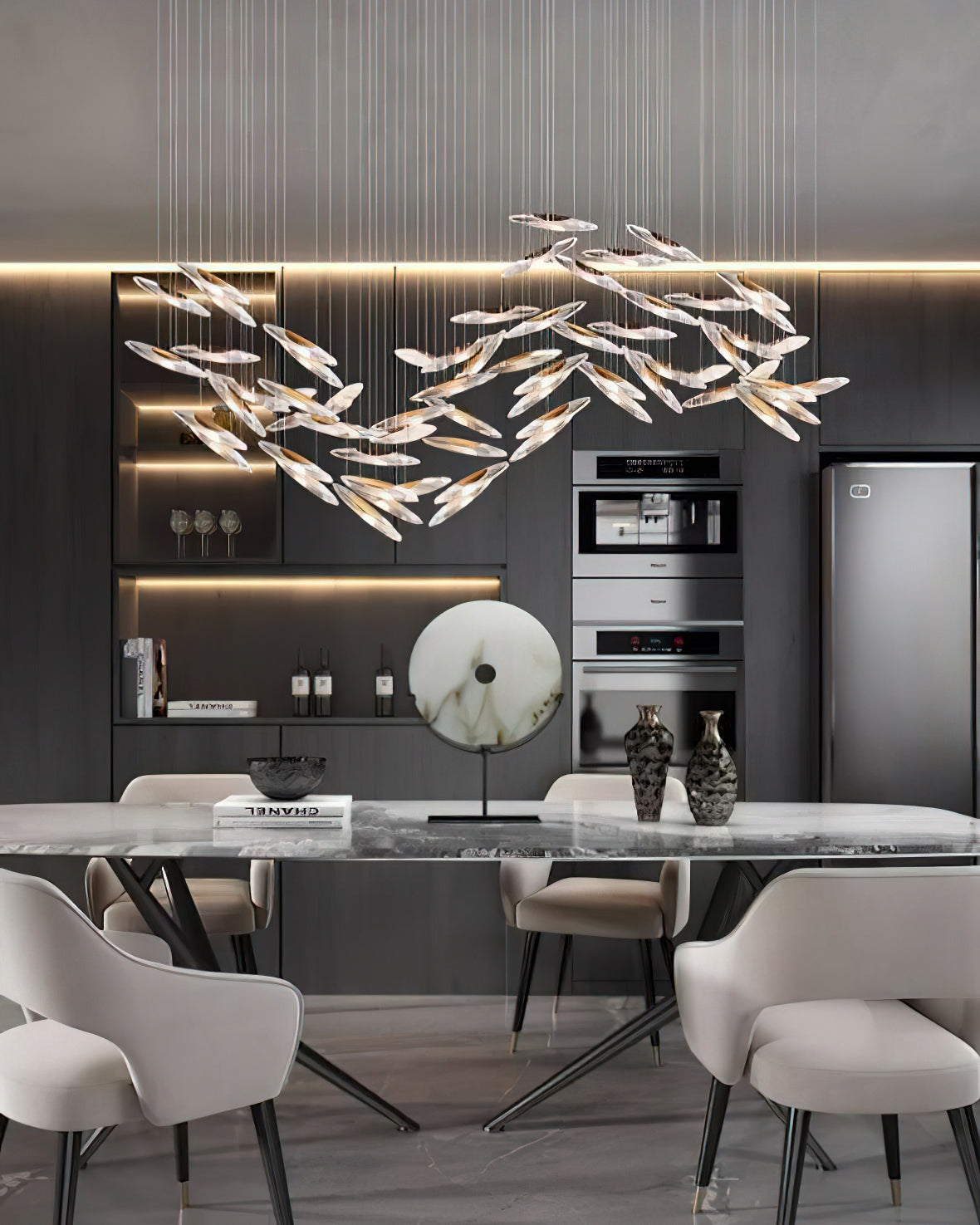 Modern Whispers Chandelier-Meet Lighting