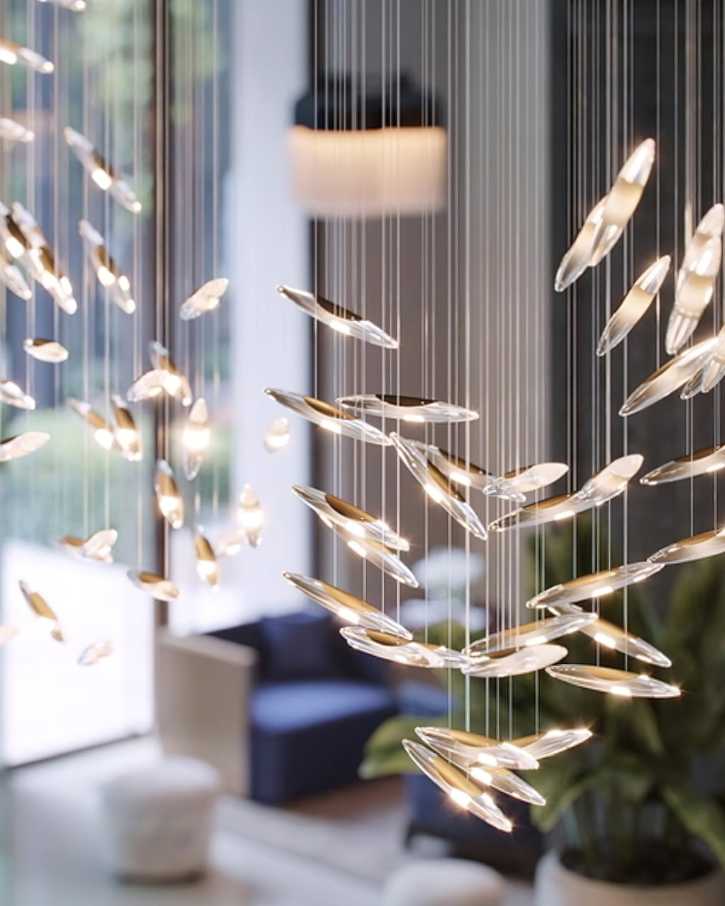 Modern Whispers Chandelier-Meet Lighting