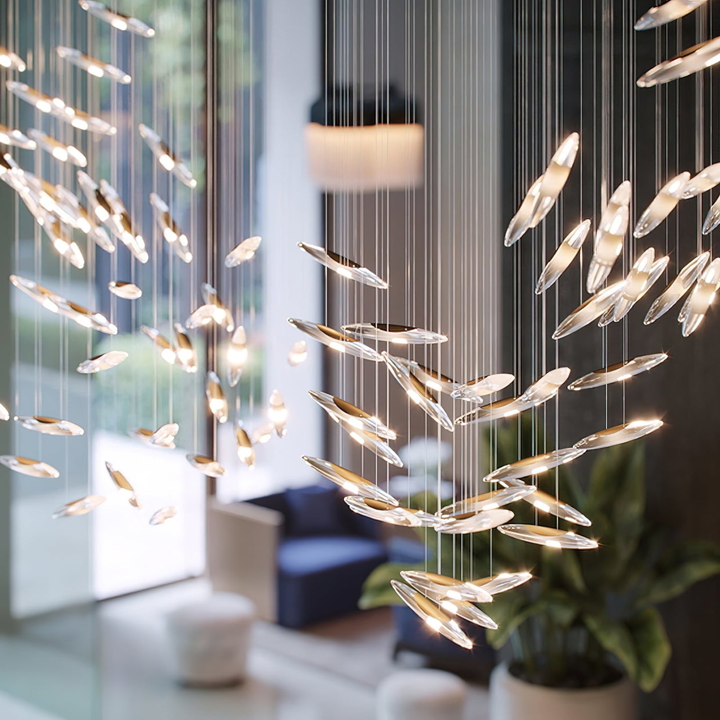 Modern Whispers Chandelier-Meet Lighting