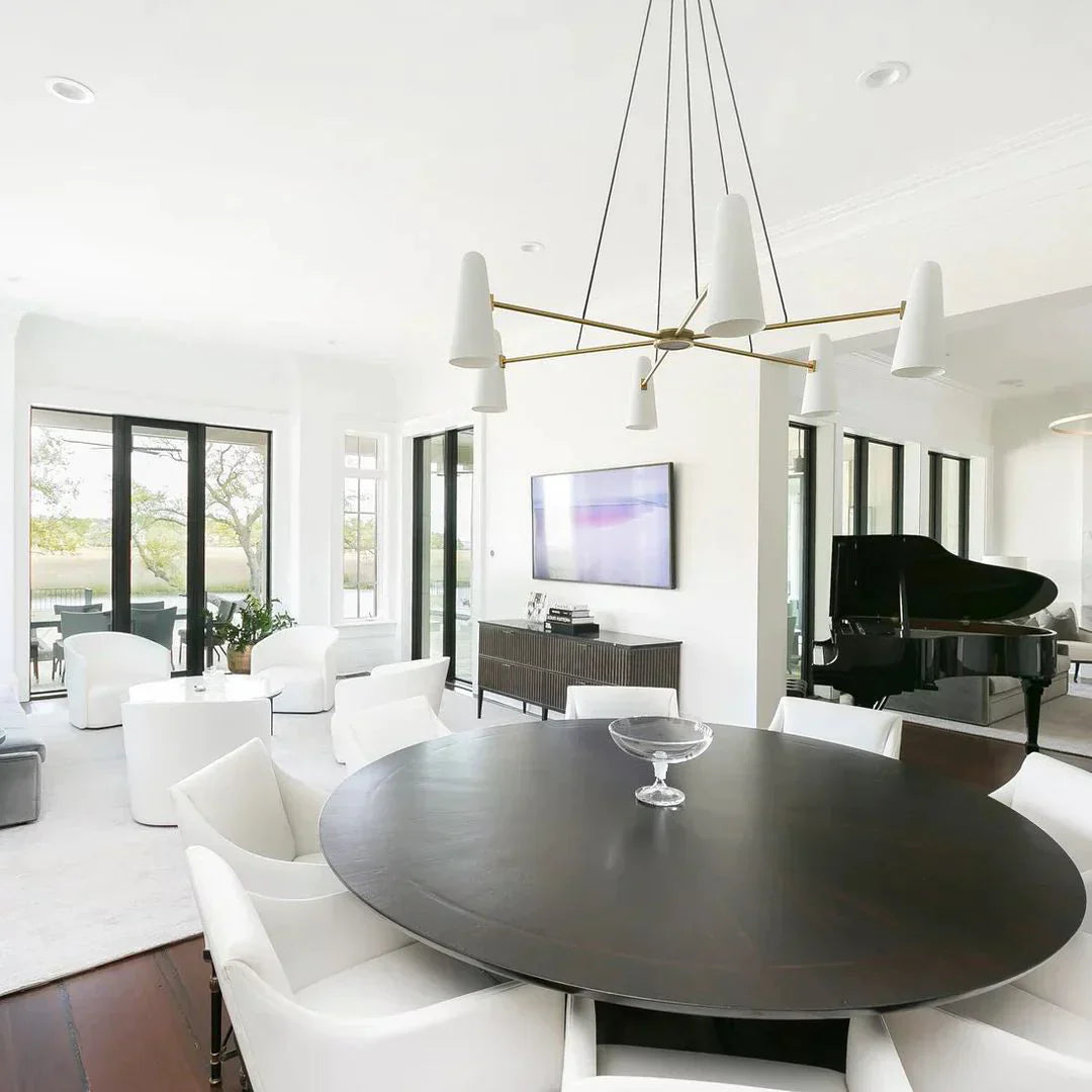 Modern Style Round Cone Glass Chandelier for Bedroom/Living Room/Dining Room-MEET LIGHTING