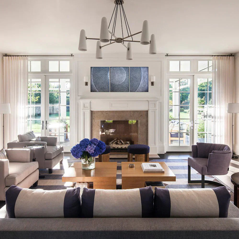 Modern Style Round Cone Glass Chandelier for Bedroom/Living Room/Dining Room-MEET LIGHTING
