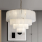 Alabaster Lorry Modern Multi-Layer Round Chandelier 31"