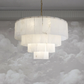 Theseus Alabaster Lorry Modern Multi-Layer Round Chandelier 31"