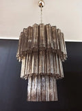 Smoked 52-Tube Murano Glass Chandelier