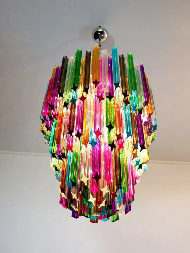 Murano Chandelier – 184 prisms – Multi by Meetlighting