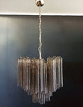 Smoked 36-Tube Murano Glass Chandelier