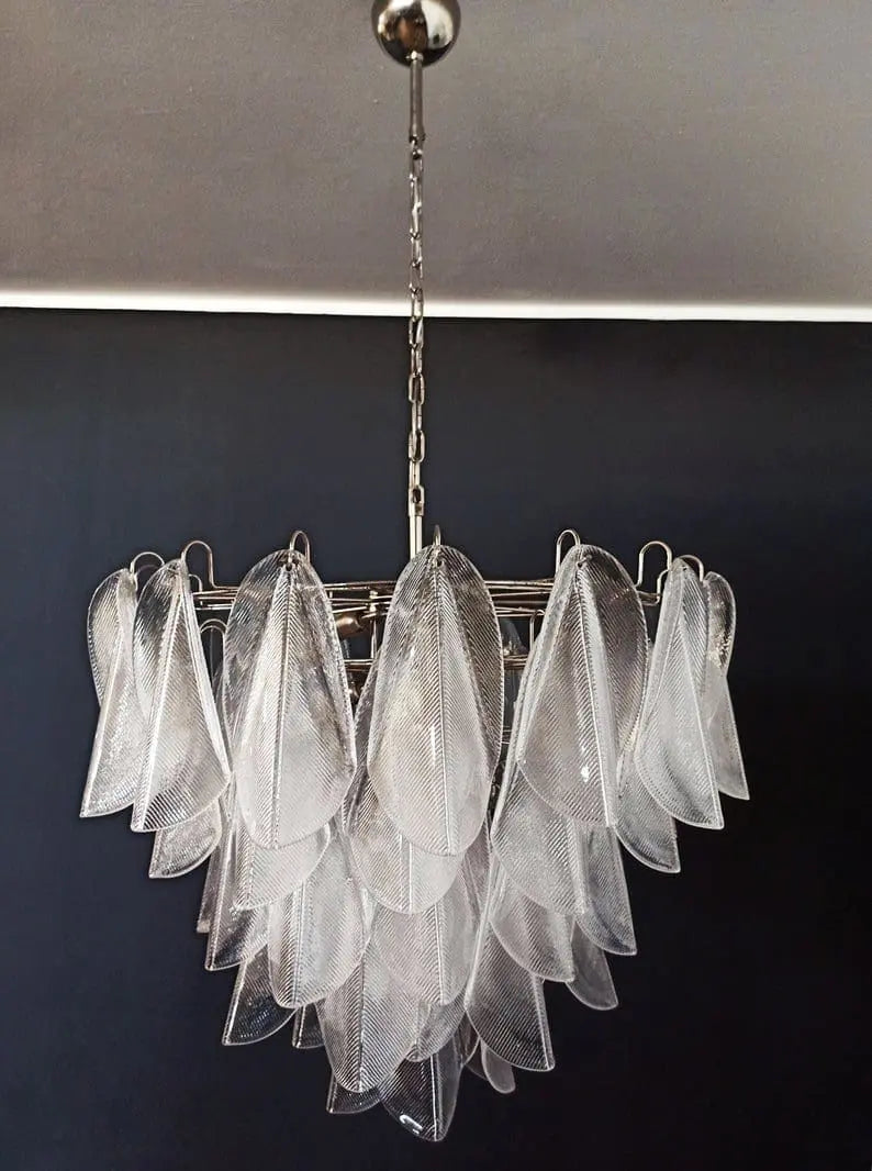 Murano Chandelier – 23 Rondini – Granigliar – Transparent by Meetlighting