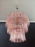 Pink 52-Tube Murano Glass Chandelier