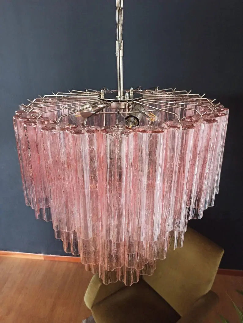 Murano Chandelier – 52 tubes – Pink