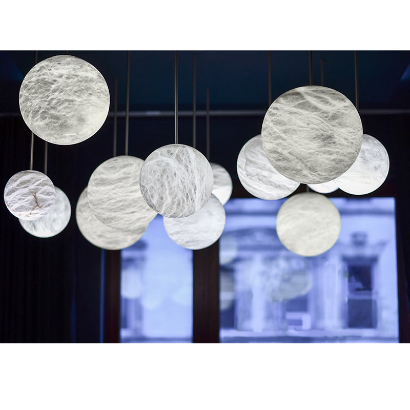 Nami Alabaster Sphere Multi-Light Chandelier-MEET LIGHTING