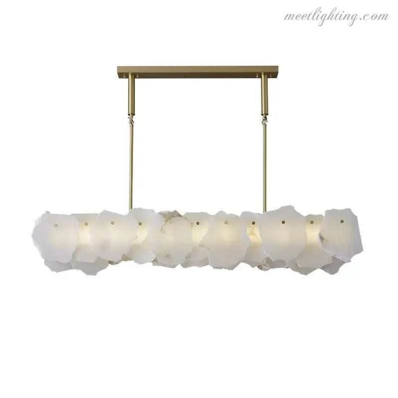 Nasile Alabaster Linear Chandelier (Rod)-Meet Lighting