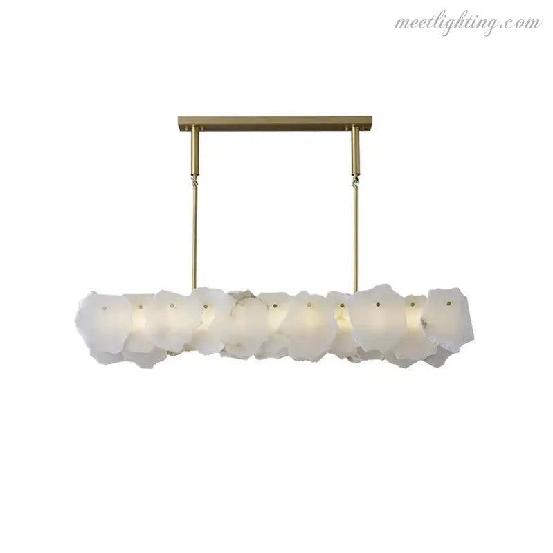 Nasile Alabaster Linear Chandelier (Rod)-Meet Lighting