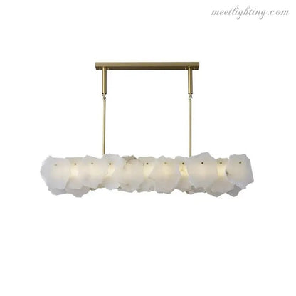 Nasile Alabaster Linear Chandelier (Rod)-Meet Lighting