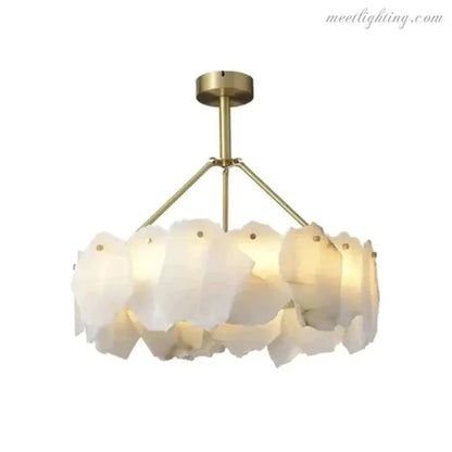 Nasile Alabaster Round Chandelier-Meet Lighting