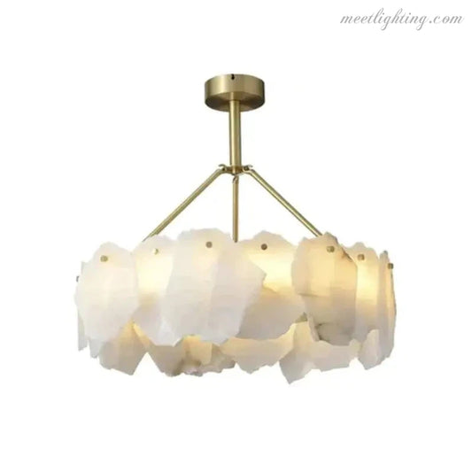 Nasile Alabaster Round Chandelier-Meet Lighting