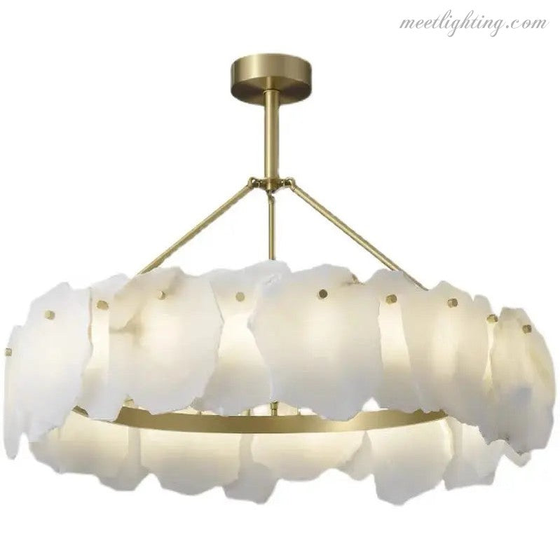 Nasile Alabaster Round Chandelier-MEET LIGHTING