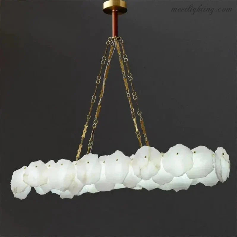 Nasile Linear Alabaster Chandelier Light Fixture-MEET LIGHTING