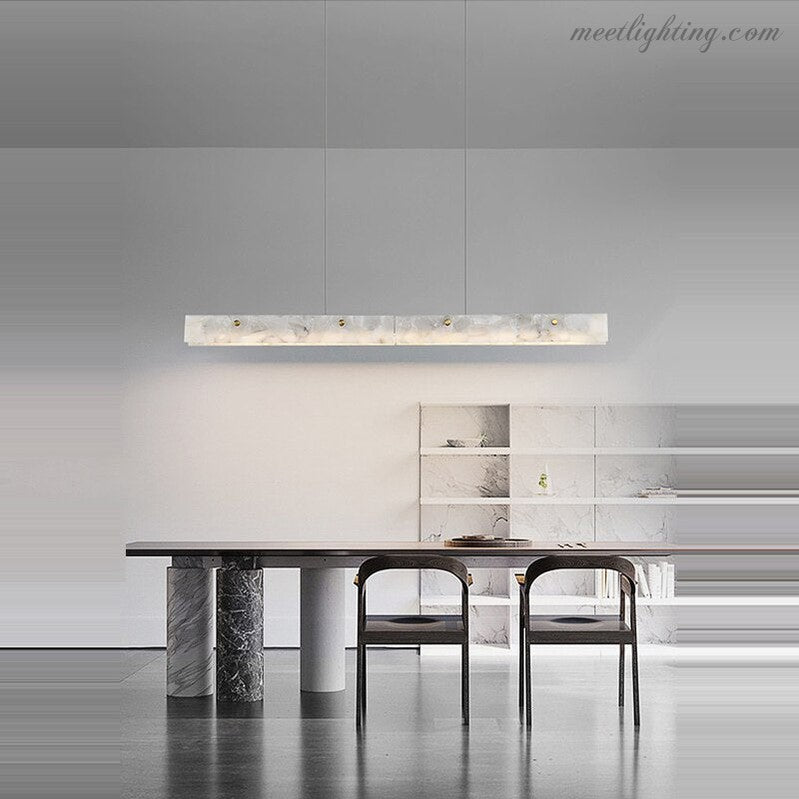 Natural Alabaster Kitchen Island Dinning Room Chandelier 60"-MEET LIGHTING
