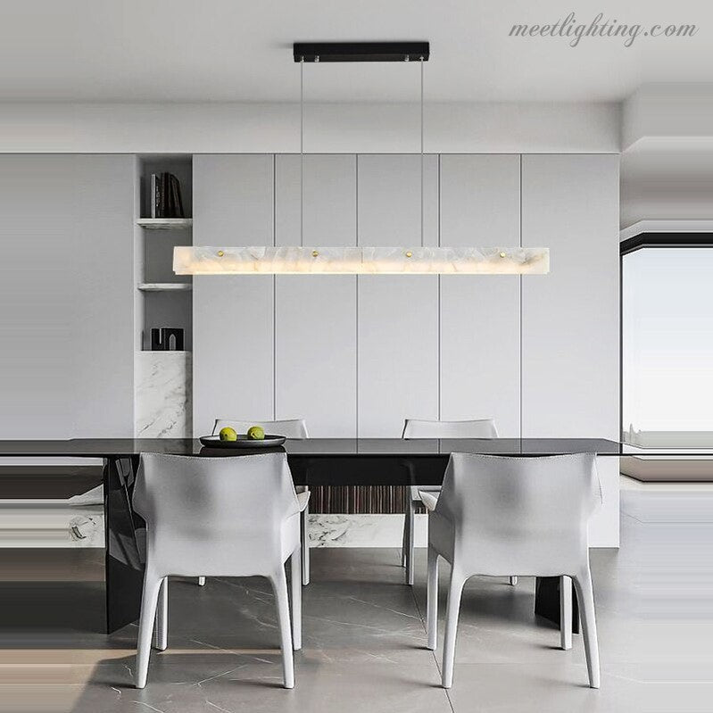 Natural Alabaster Kitchen Island Dinning Room Chandelier 60"-MEET LIGHTING