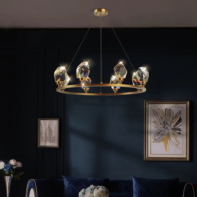 Nicole Crystal Crown Chandelier-Meet Lighting