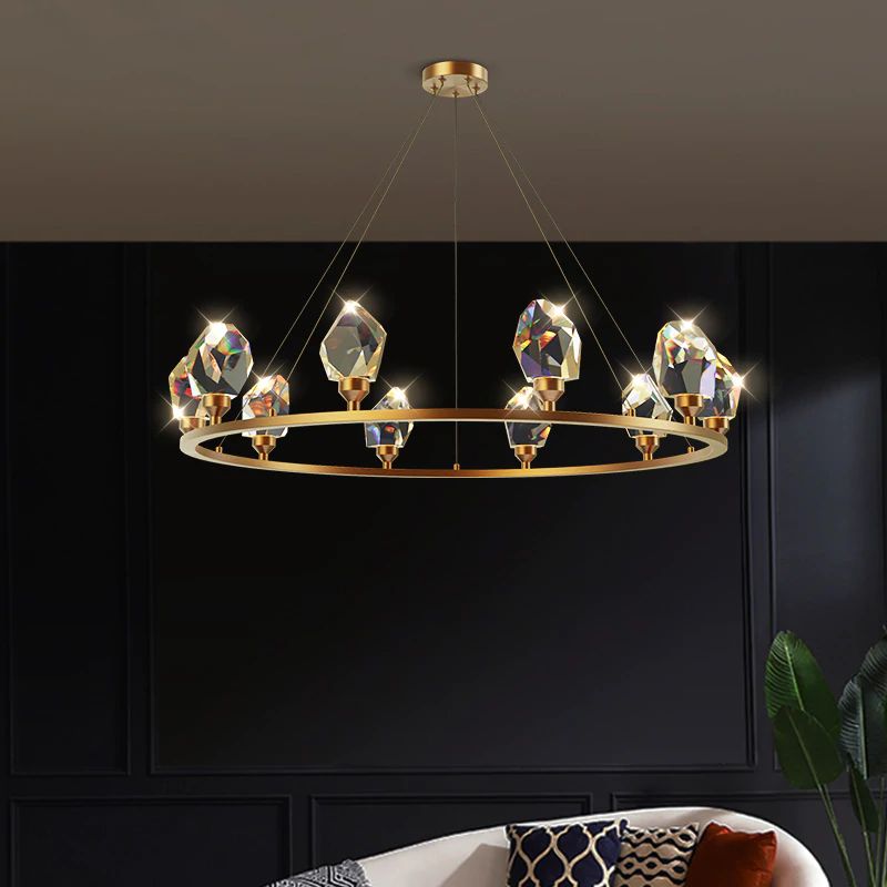 Nicole Crystal Crown Chandelier-Meet Lighting