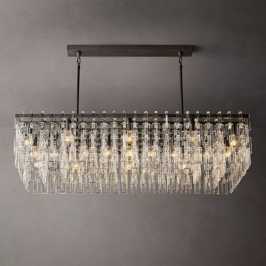 Nigel Rectangle Chandelier-Meet Lighting