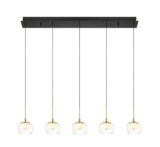 Nona Linear LED Chandelier-Meet Lighting