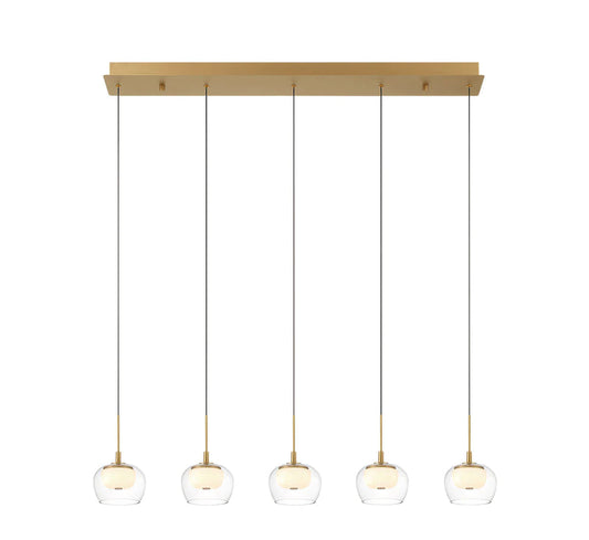 Nona Linear LED Chandelier-Meet Lighting