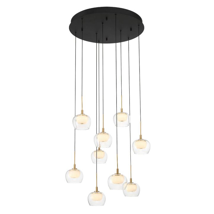 Nona Round LED Chandelier-Meet Lighting