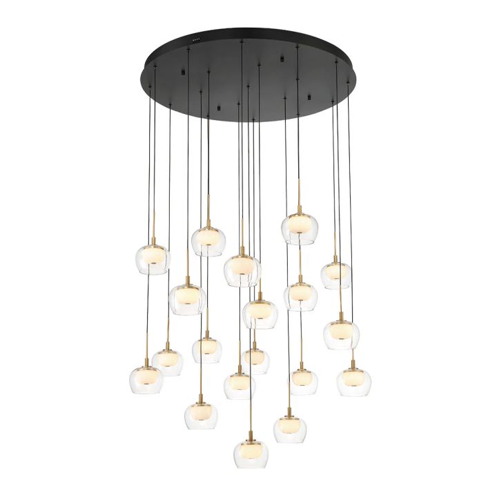 Nona Round LED Chandelier-Meet Lighting