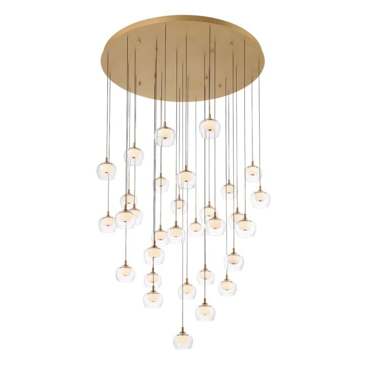 Nona Round LED Chandelier-Meet Lighting