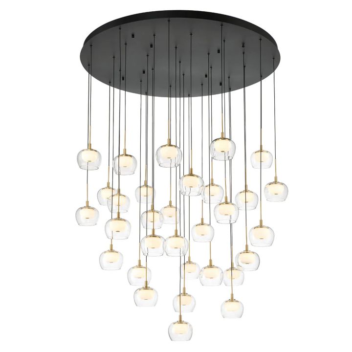 Nona Round LED Chandelier-Meet Lighting