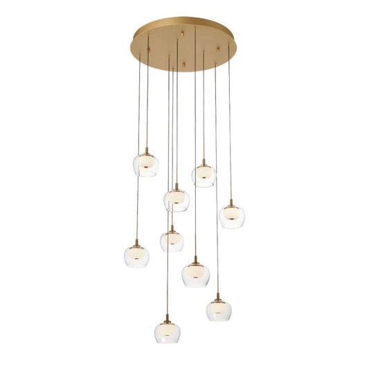 Nona Round LED Chandelier-Meet Lighting