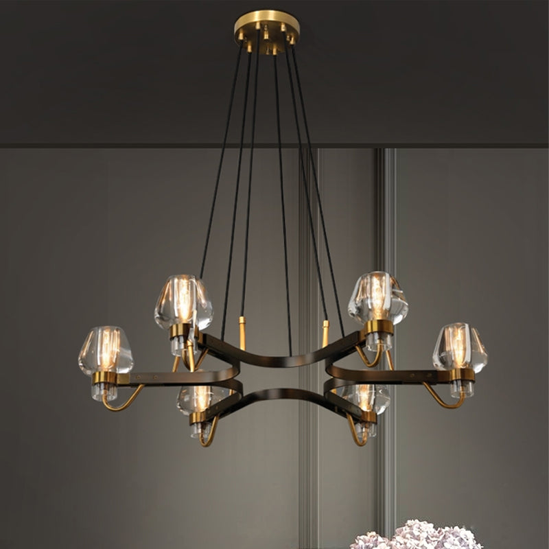 Post-modern Light Luxury Full Brass Chandelier for Living Room/Bedroom-MEET LIGHTING
