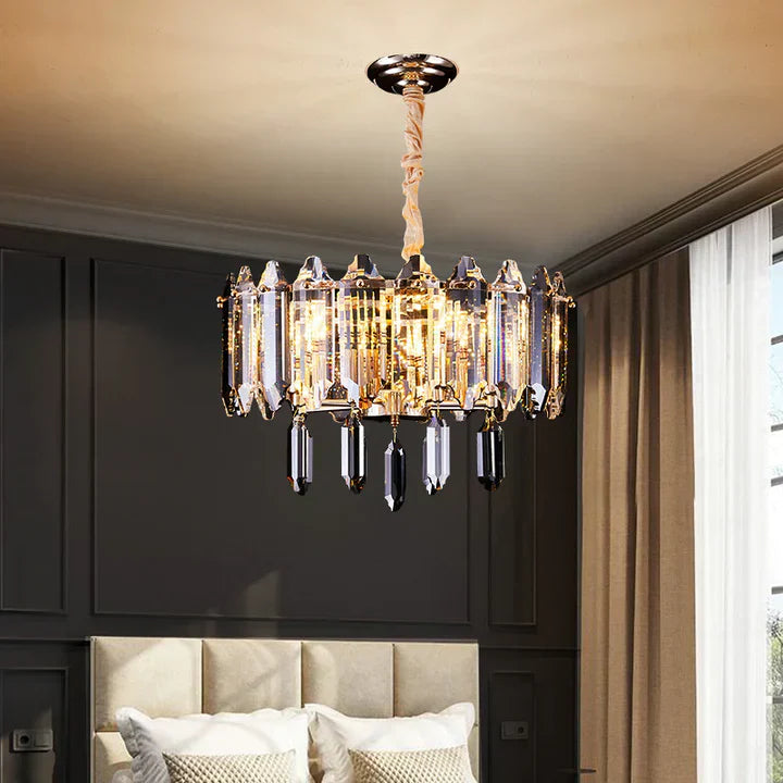 Modern Elegant Transparent Crystal Gold Chandelier Suit for Dining/Living Room-MEET LIGHTING