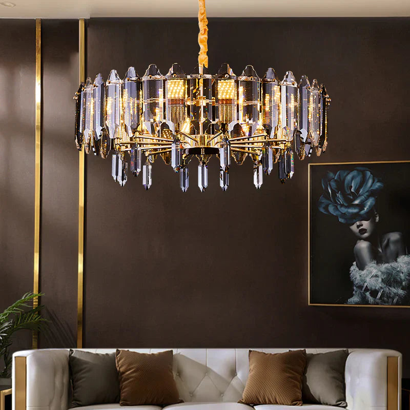 Modern Elegant Transparent Crystal Gold Chandelier Suit for Dining/Living Room-MEET LIGHTING