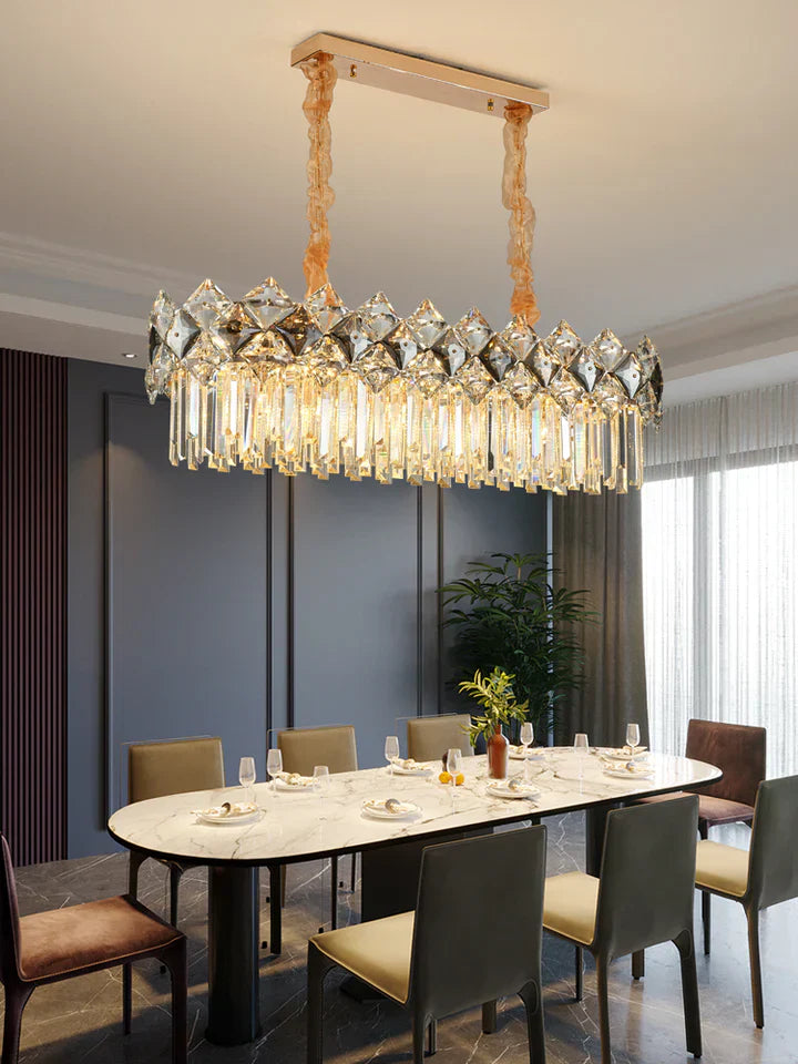 Modern Luxury Tiered Transparent Crystal Chandelier Suit for Living/Dining Room/Bedroom-MEET LIGHTING