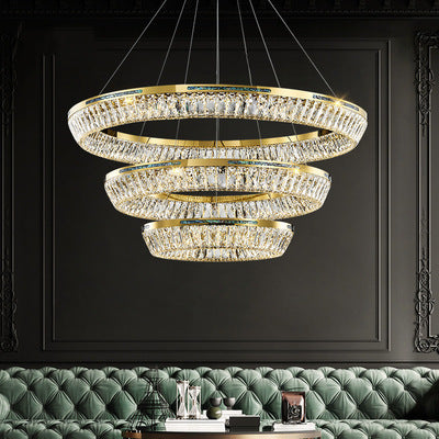 Light Luxury Creative Multi-layer Shell Crystal Art Chandelier for Living/Dining Room-MEET LIGHTING